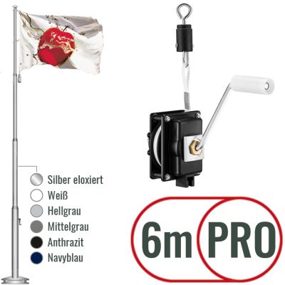 Fahnenmast Kurbel PRO 600cm